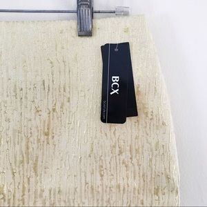 NEW- BCX: shimmer gold mini skirt